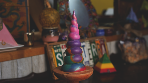 Drips Unicorn Horn Candle