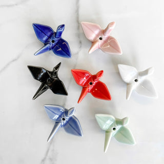Ceramic Paper Crane Incense Stick Holder