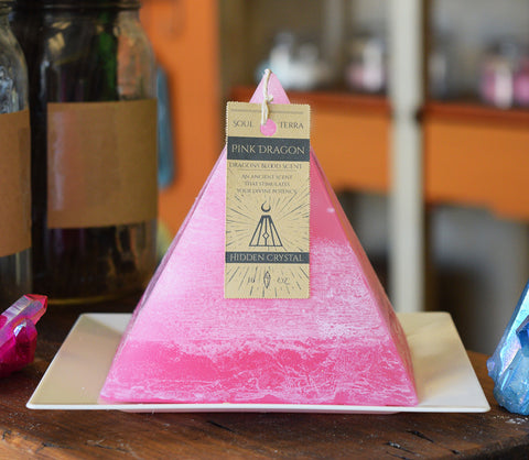 "Pink Dragon" Pyramid Candle