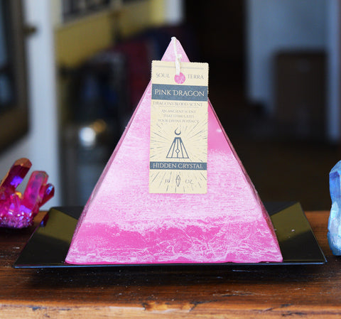 "Pink Dragon" Pyramid Candle