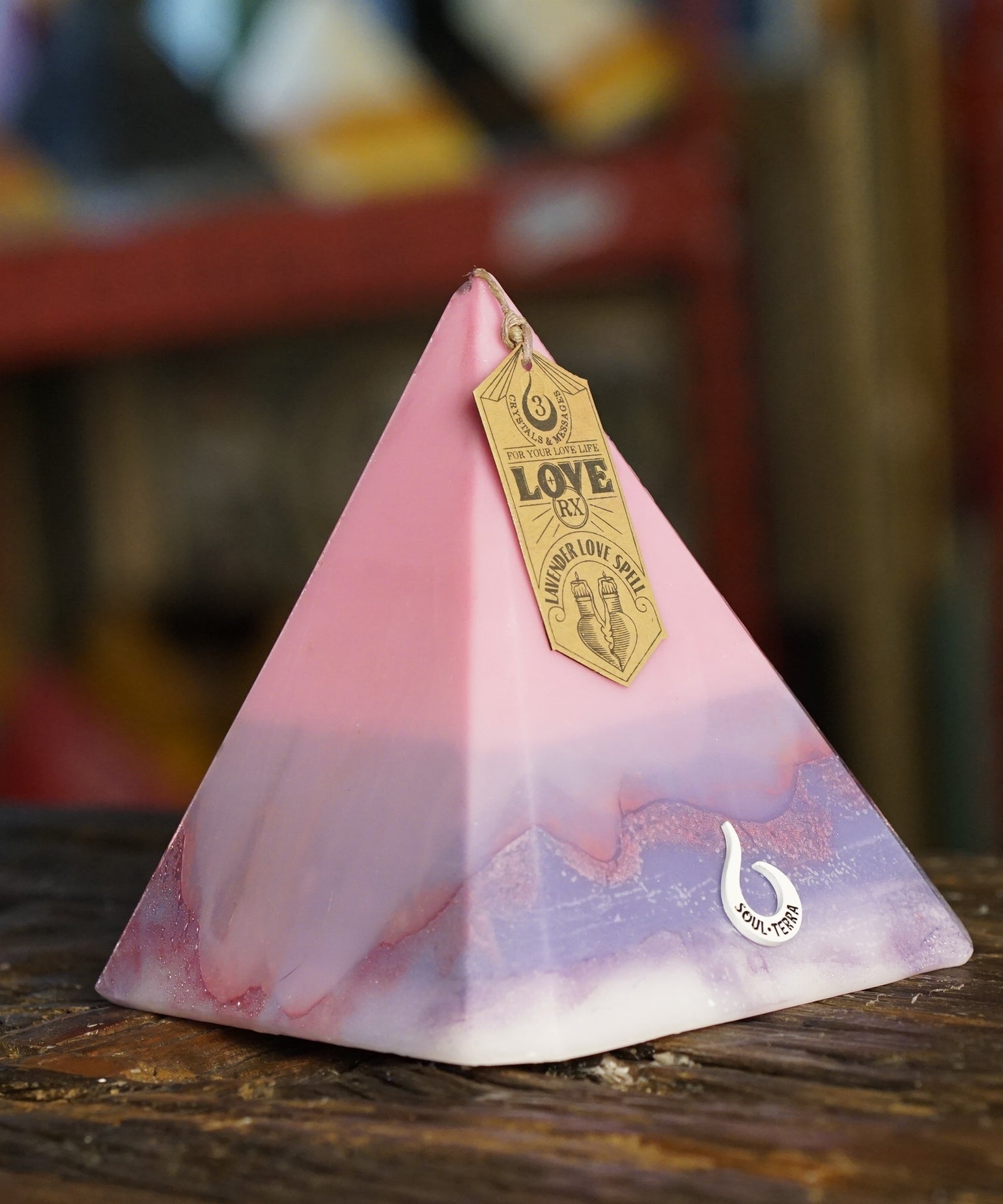 Pyramid Candles with Crystals SOUL/\TERRA