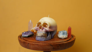 Mystery *Protection* Skull Crystal Candle