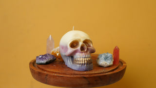 Mystery *Protection* Skull Crystal Candle