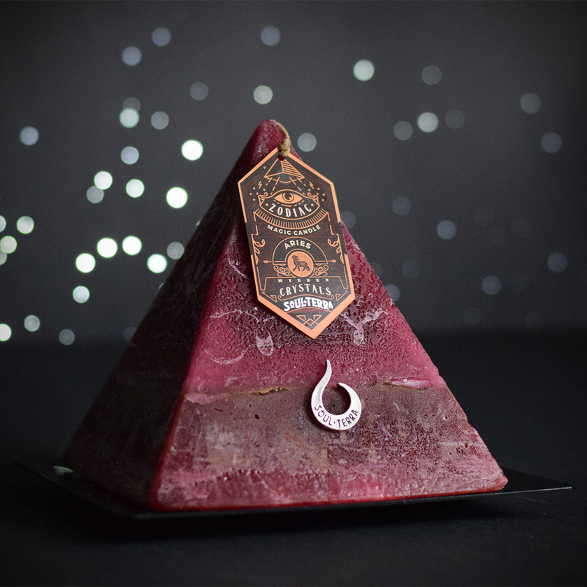 Aries Candle Discover a Hidden Aries Crystals Inside! SOUL/\TERRA