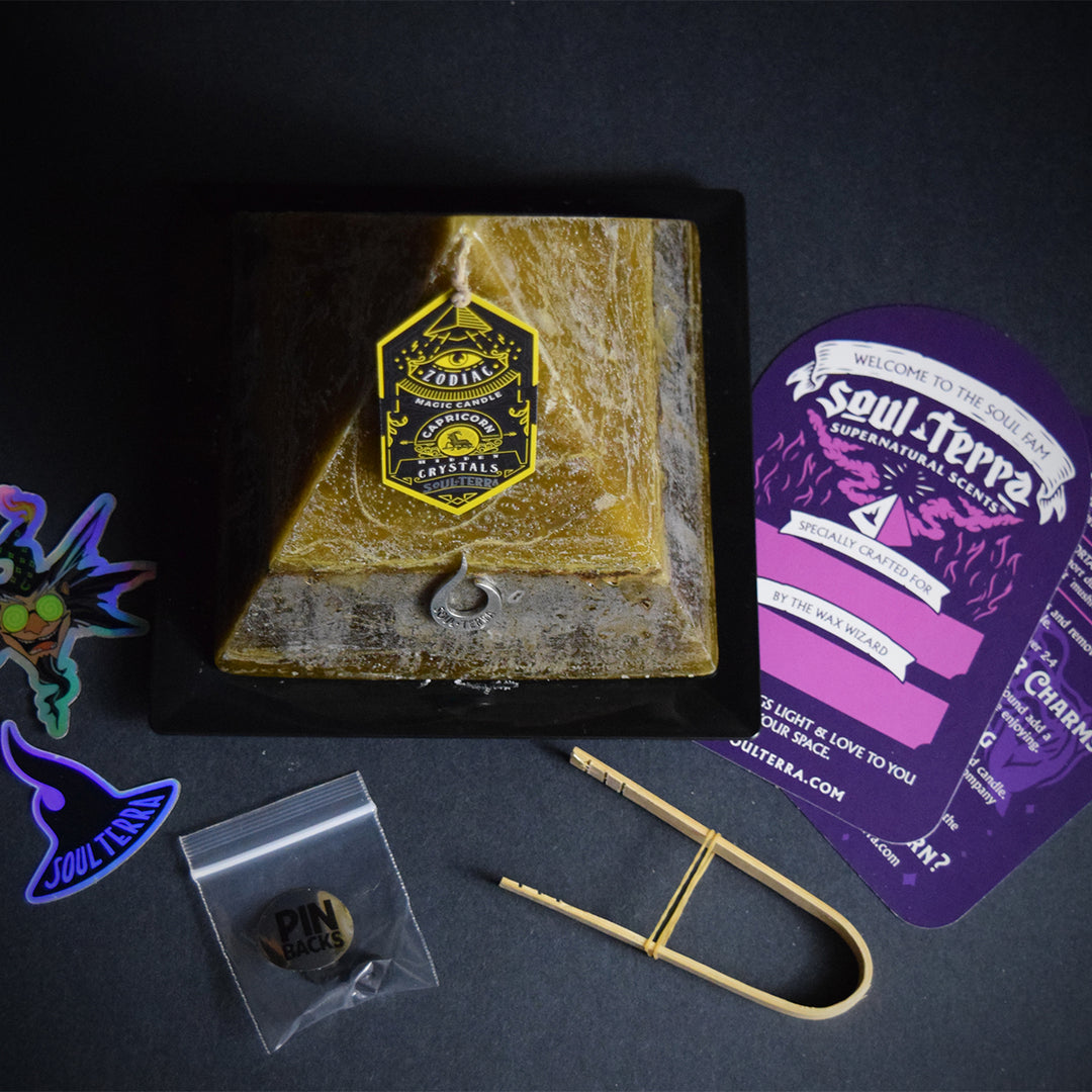 Capricorn Crystal Candle Discover Capricorn Crystals Inside! SOUL