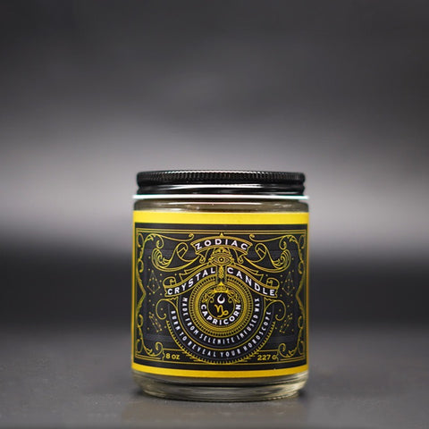 Capricorn Tarot Candle - Wood Wick Jar