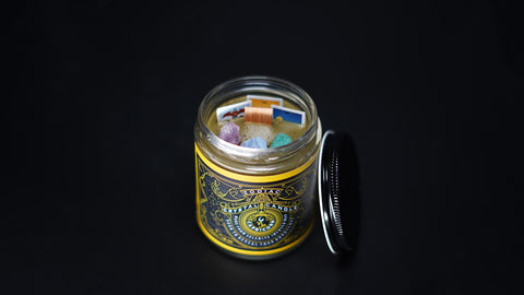 Capricorn Tarot Candle - Wood Wick Jar