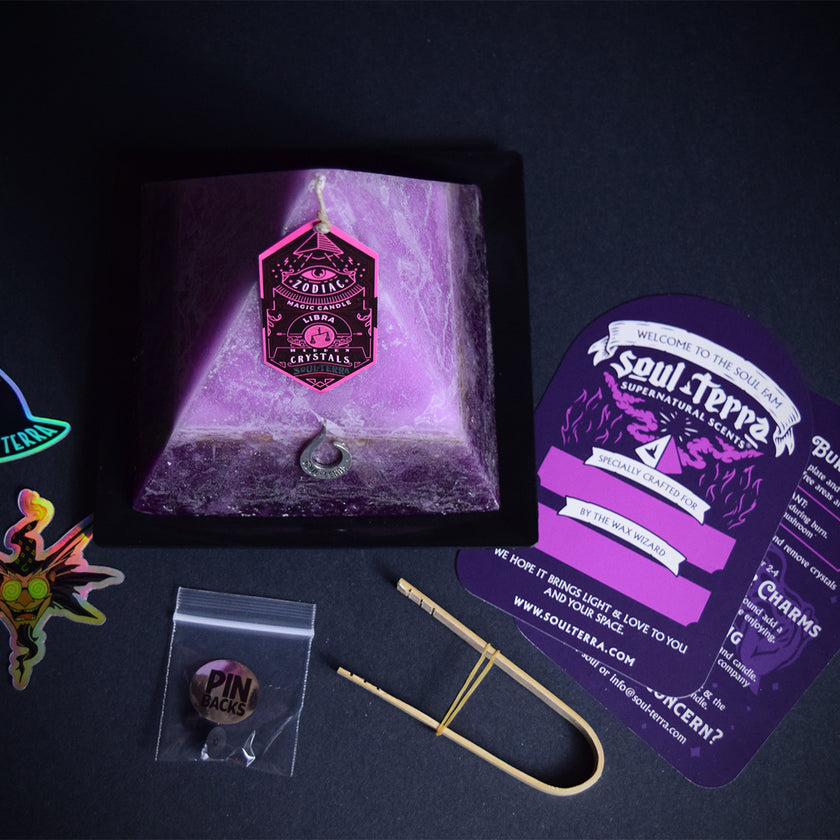 Libra Crystal Candle Discover Libra Crystals Inside! SOUL/\TERRA