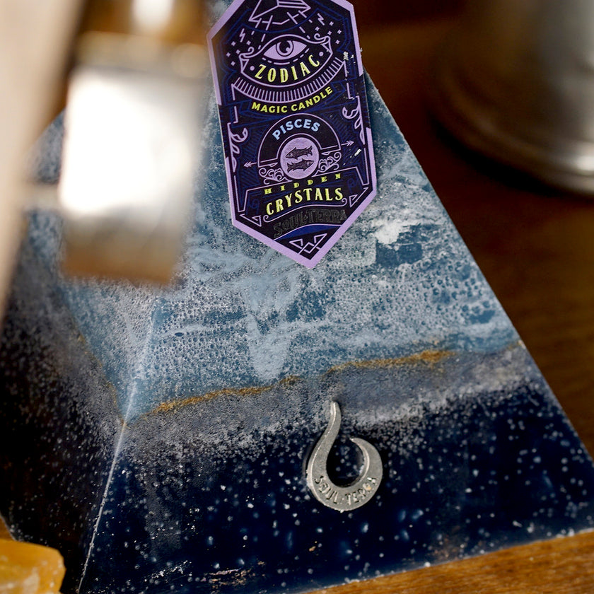 Pisces Crystal Candle Discover PISCES Crystals Inside! SOUL/\TERRA