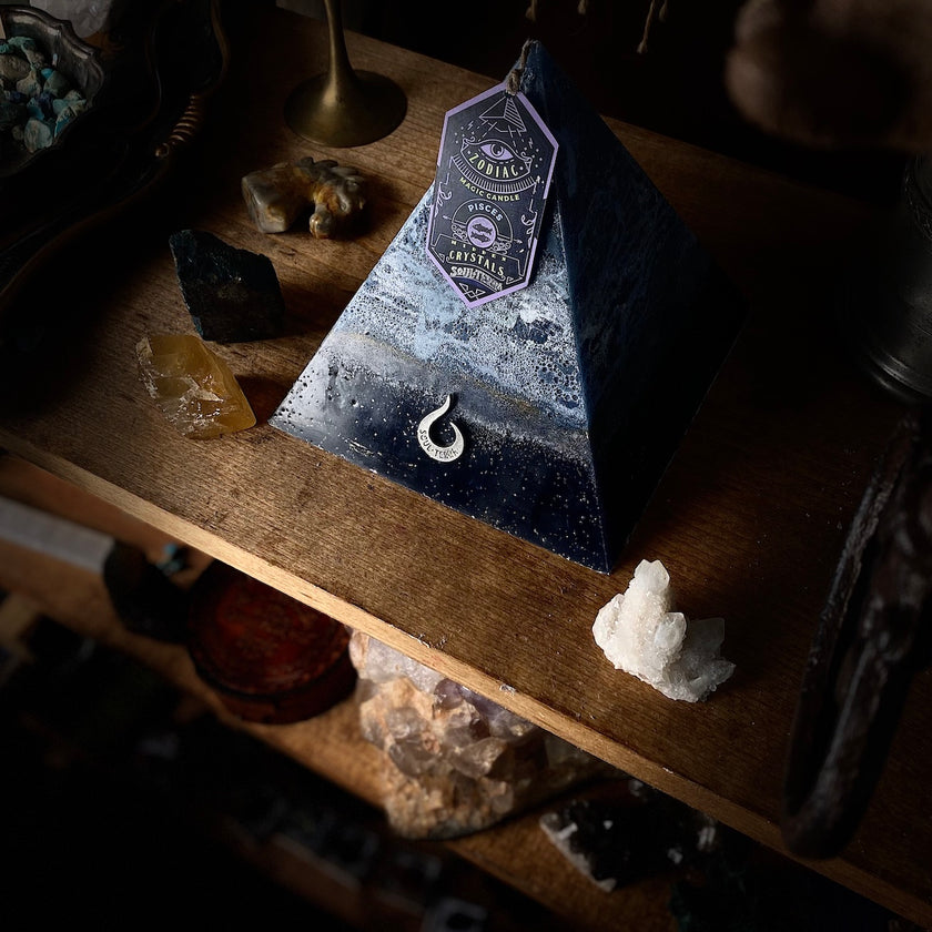 Pisces Crystal Candle Discover PISCES Crystals Inside! SOUL/\TERRA
