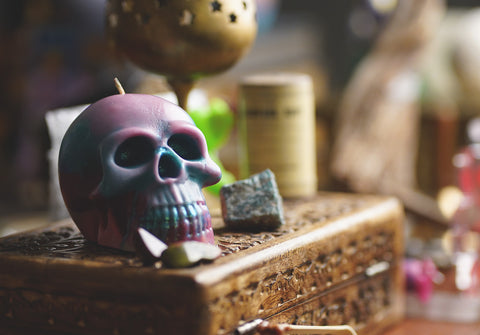 Crystal Skull Candle