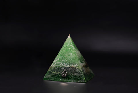 Mini Taurus Pyramid Candle with Mini Crystals Inside