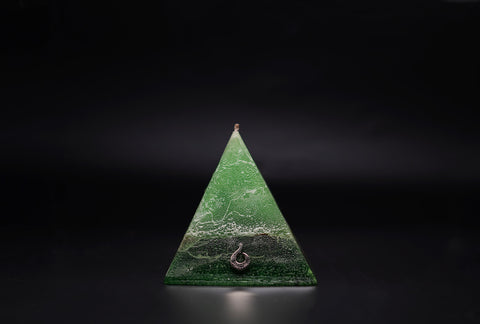 Mini Taurus Pyramid Candle with Mini Crystals Inside