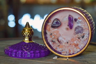 Gilded Amethyst Jar Candle