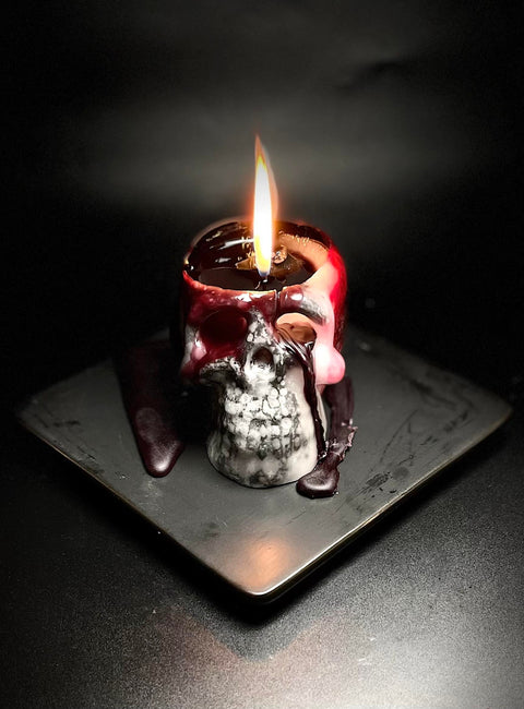 Skull Crystal Candle