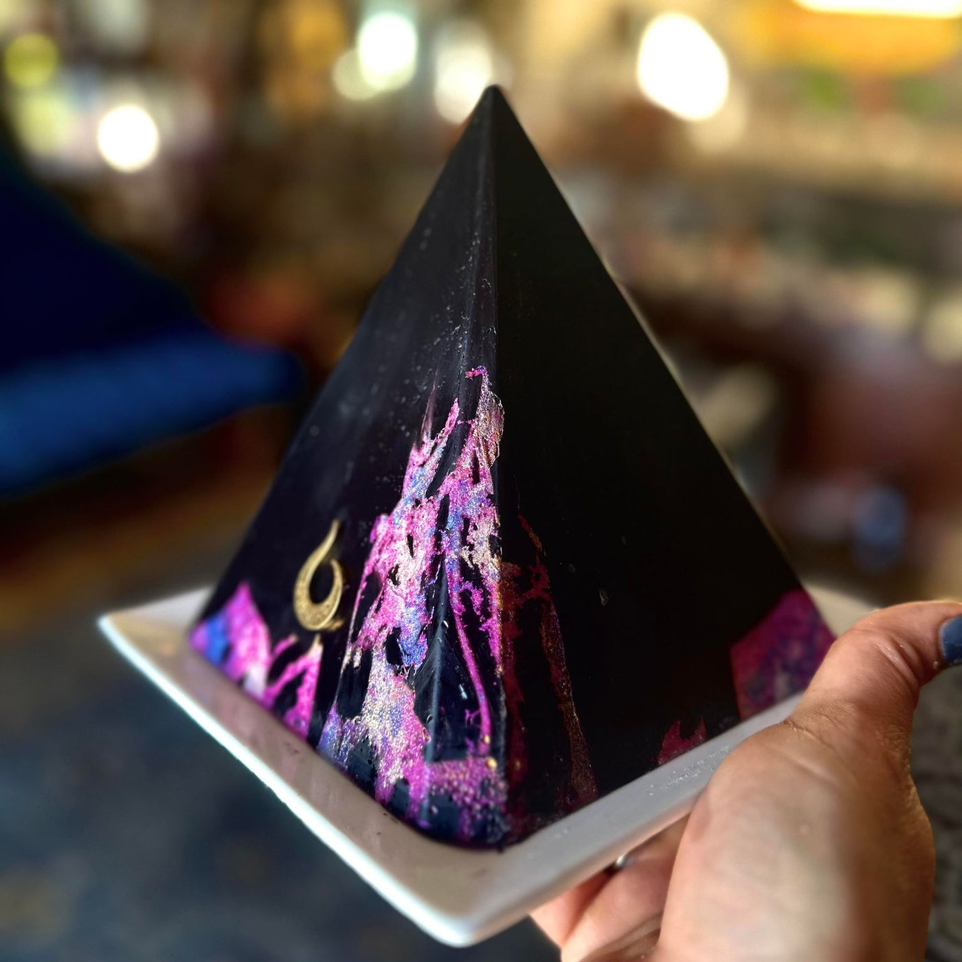 Pyramid Candles with Crystals Crystal Candles by SoulTerra