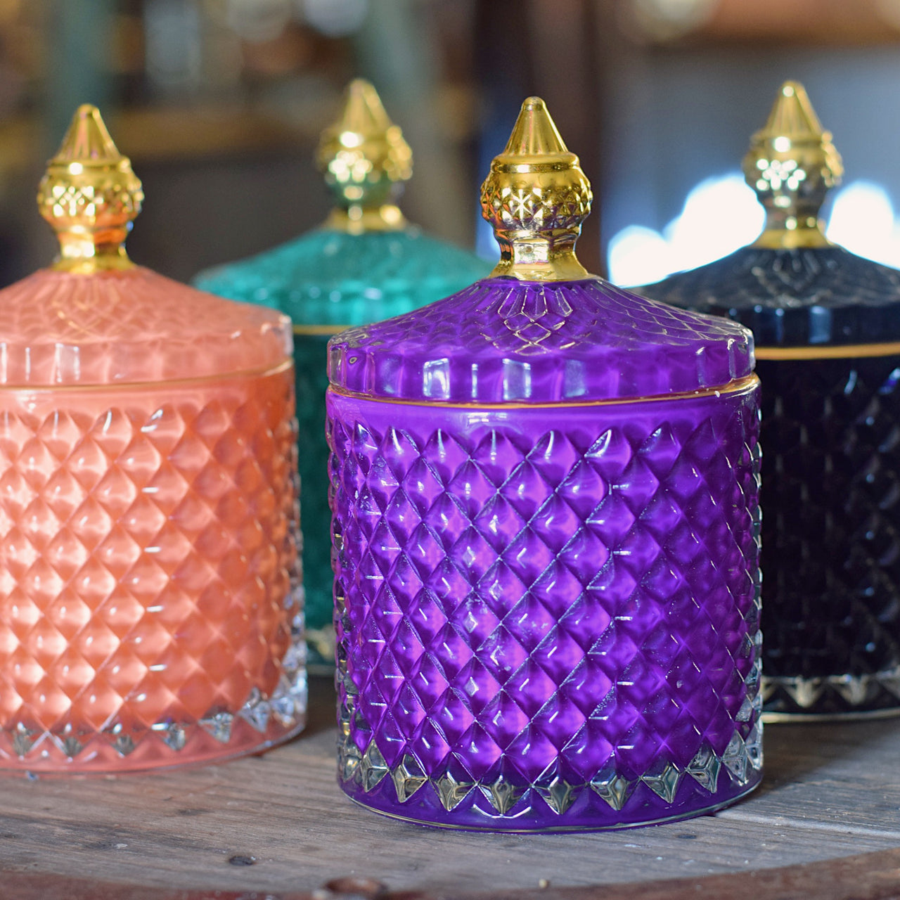 Gilded Amethyst Jar Candle SOUL/\TERRA