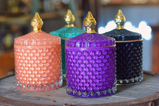 Gilded Obsidian Jar Candle