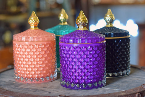 Gilded Obsidian Jar Candle