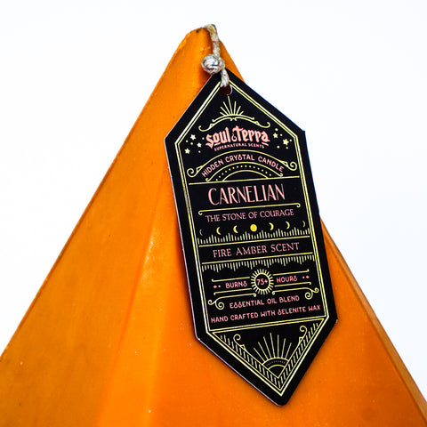 Carnelian ꕥ GROUNDING Gemstone Candle