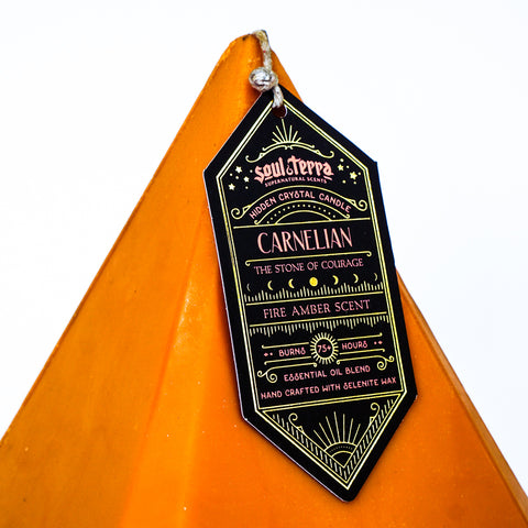 Carnelian Crystal Candle