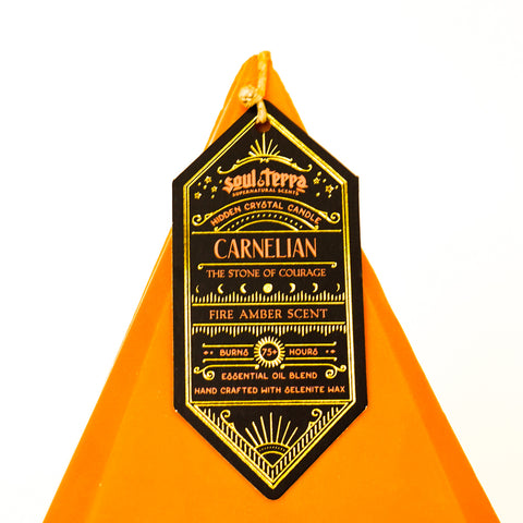 Carnelian Crystal Candle