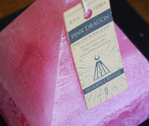 "Pink Dragon" Pyramid Candle