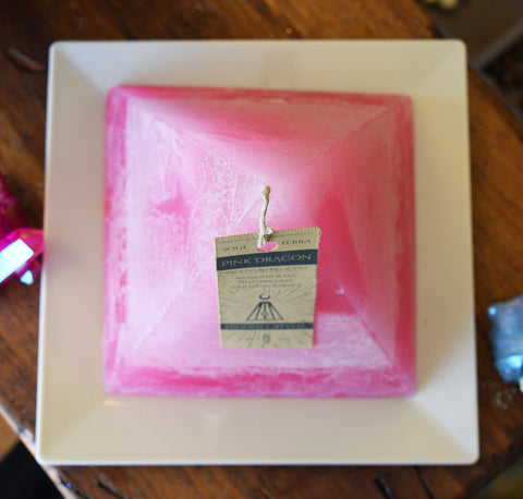 "Pink Dragon" Pyramid Candle